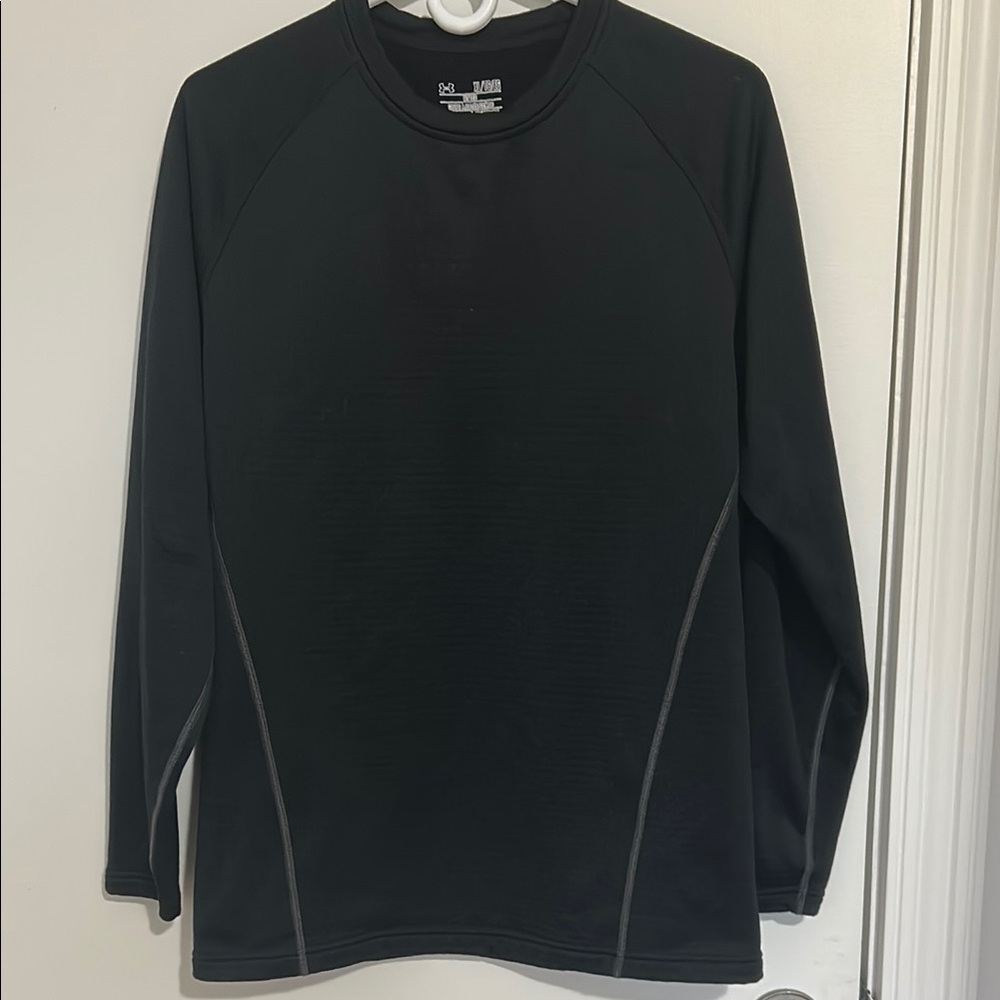 Men’s Under Armour Black with Grey trim long- sleeved undershirt - worn twice.